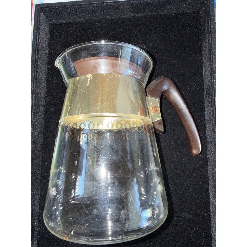 Vintage Corning Mid Century Modern 4 Cups Coffee Carafe Heat Proof Glass 5479